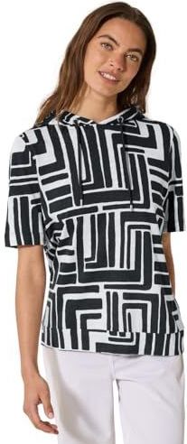 Cecil Dames Hoodie met patroon in Blauw, Gr: L