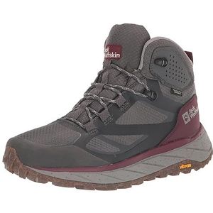 Jack Wolfskin Terraventure Texapore Mid W Wandelschoen voor dames, Dark Maroon, 36 EU