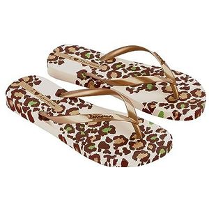 Ipanema Dames Animale Print II Fem Flipflop, beige-goud, 43 EU