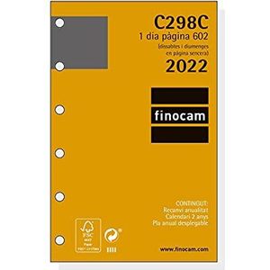 Finocam - Jaarnavulling 2022 1 dag, januari 2022 tot december 2022 (12 maanden) 602 - 73 x 114 mm Classic Catalan