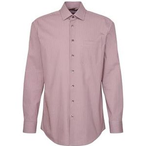 Seidensticker Zakelijk overhemd voor heren, regular fit, gemakkelijk te strijken, Kent-kraag, lange mouwen, 100% katoen, grijs, 40