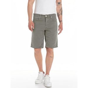 Replay Grover Straight Fit Jeans Shorts, 176 Medium Grey, 38W