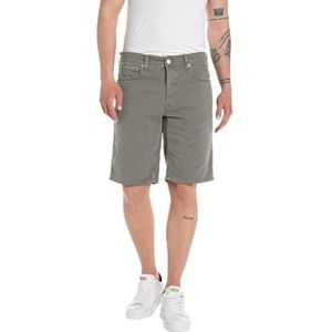 Replay Grover Straight Fit Jeans Shorts, 176 Medium Grey, 40W