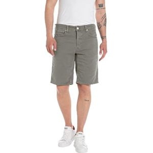 Replay Grover Straight Fit Jeans Shorts, 176 Medium Grey, 27W