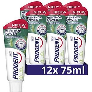 Prodent Menthol Power Tandpasta, 10x verbeterde bescherming tegen (suiker) zuren - 12 x 75 ml - Voordeelverpakking