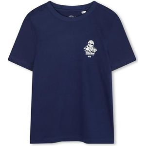 Timberland T60213 T-shirt voor jongens, Blauw, 4 Jaren