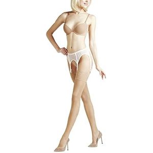 FALKE Dames Stay-Ups Seidenglatt 15 DEN W STO Sheer Eenkleurig 1 Paar, Huidskleur (Powder 4169), S