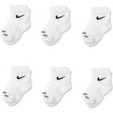 Nike - Dri-FIT Performance Basics - Enkelsokken - Wit Zwart - 6-Pack