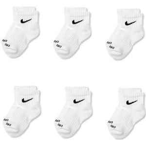 Nike - Dri-FIT Performance Basics - Enkelsokken - Wit Zwart - 6-Pack