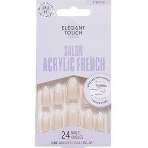 ELEGANT TOUCH Acryl Franse Stiletto fasles nagels No.01