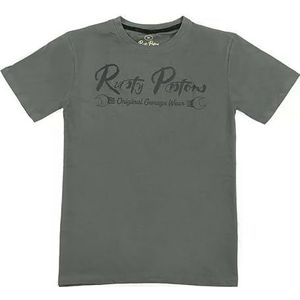 Rusty Pistons Carson T-shirt voor heren van 100% katoen, ronde hals, grijs, XXL