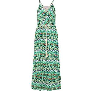 IZIA Dames maxi-jurk met allover-print 19326434, groen meerkleurig, L, Groen meerkleurig, L