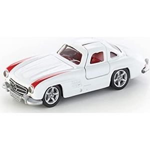 siku 1470, Mercedes-Benz 300 SL, Metal/Plastic, White/Red, Toy car for children, Opening gull wing doors