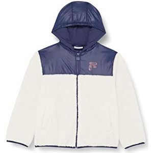 FILA Unisex Kids Bordeaux Sherpa Jacket, Egret-Medieval Blue, 86/92