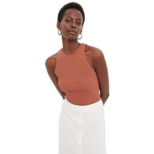 Trendyol - Geribbelde Blouse - Fuchsia - Twoss21Bz0090