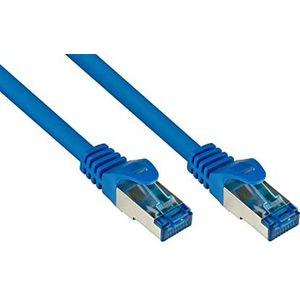 Patchkabel, Cat. 6A, S/FTP, PiMF, halogeenvrij, 500MHz, blauw, 30m, Good Connections®