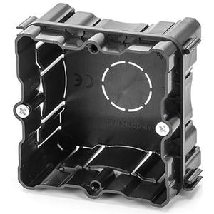 Inbouwkast met mechanismen in verfijnd zwart, ideaal voor integratie in elke ruimte. Combineert functionaliteit en stijl, perfect voor moderne en hedendaagse decoratieprojecten.