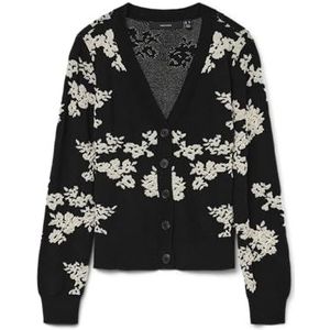 VERO MODA Vmnancy Ls V-hals Cardigan Boo, zwart, L