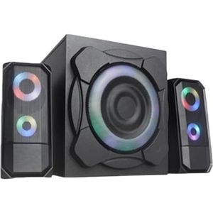 BERSERKER Thor luidspreker 2.1 met RGB-verlichting, 55 W RMS, Bluetooth/USB/AUX, zwart