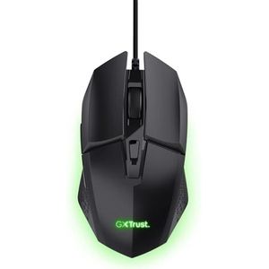 GXTrust 1109 Vylax Gaming Muis met 6 Programmeerbare Knoppen en LED Verlichting, Geïntegreerde Software, 200-6400 DPI, 150 cm USB Kabel, Wired Gaming Mouse voor PC Computer Laptop, Zwart