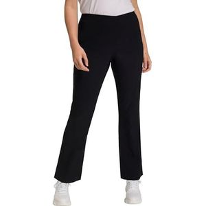 Ulla Popken Thermische Bengalinbroek voor dames, slim fit, warm, elastische tailleband, zwart, 53W / 32L