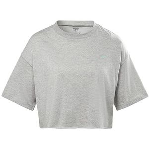 Reebok Dames MYT Crop Graphic Tee T-shirts, MGREYH, M