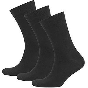 Nur Der Set van 3 zonder rubberen sokken voor heren, zwart, 50, zwart