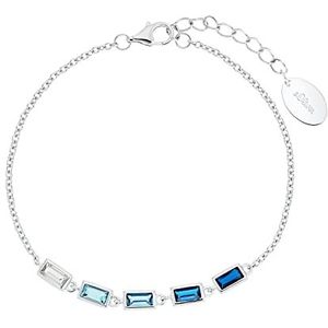 s.Oliver Armband 925 Sterling Zilveren Dames Armsieraden, Met Zirkonia Cubic Synth., 17+3 cm, Zilver, Wordt Geleverd In Sieraden Geschenkverpakking, 2031408