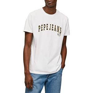 Pepe Jeans Heren RONELL T-shirt, wit, S, Kleur: wit, S