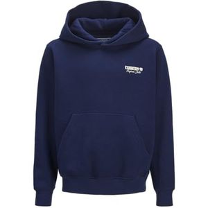 JACK & JONES Jorroxbury Back Sweat Hood Ln Jnr Sweathoodie voor heren, Ocean Cavern, 140