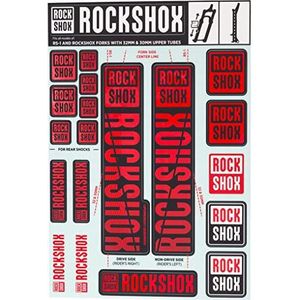 RockShox Stickerset 30/32 mm en RS1 rood, SID/Reba/Revelation (<2018) sector/Recon/X32/30G/30S/XC30, 11.4318.003.500 reserveonderdelen, staande buizen