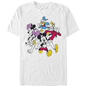 Disney Classic Mickey - MICKEY AND FRIENDS Unisex Crew neck T-Shirt White 2XL