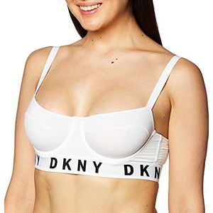 DKNY Cozy Boyfriend Beugeltop beha voor dames, wit/zwart, 75B