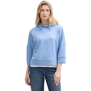 TOM TAILOR Sweatshirt voor dames, 37106 - Flawless Blue, M