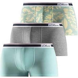 s.Oliver Hipster in 3-pack voor heren, 2 x effen kleuren, 1 x print, maat XL, Rose+Petrol+Aop, XL