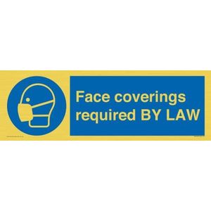 Gezichtsbekleding vereist door de wet teken - 450x150mm - L41