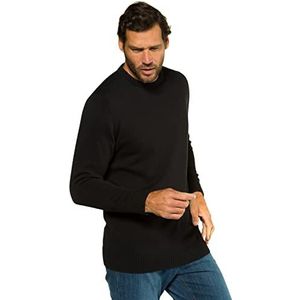 JP 1880 Heren grote maten grote maten Menswear L-8XL pullover ronde hals, JP1880-borduursel, katoen 708261, zwart, L/Lang