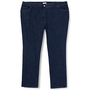 Damart - Warme jeans met 5 zakken voor dames, smalle pasvorm, Denim blauw, 44