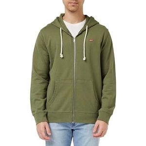 Levi's Heren Zip Up Sweatshirt, Burnt Olive, XS