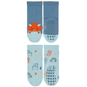 Sterntaler Baby Jongens dubbelpak draak + Dinos ABS sokjes, blauw, 20 EU