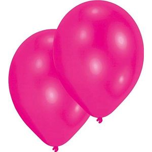 Amscan INT995518 - latex ballonnen standaard hot pink, 50 stuks, diameter ca. 27,5 cm, ballonnen