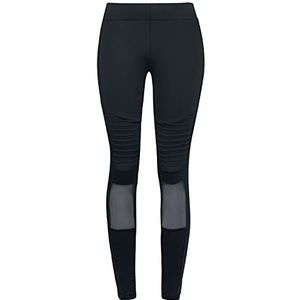 Urban Classics Dames Dames Tech Mesh Biker Leggings, zwart (Black 00007), XL