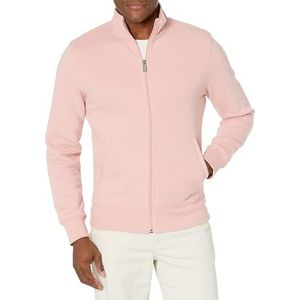 Amazon Essentials Fleece Mock Neck Sweatshirt met volledige rits voor heren,roze,XS