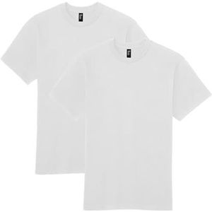 Gildan Hammer Heren T-shirt voor volwassenen, Wit (2-pack), L