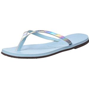 Havaianas Dames You Metallic, Blauw water, 3/4 UK Narrow