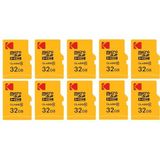 KODAK Micro SDHC 32GB - Pack van 10 - Inclusief Adapter