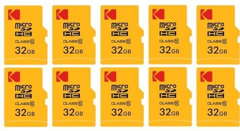 KODAK Micro SDHC 32GB - Pack van 10 - Inclusief Adapter