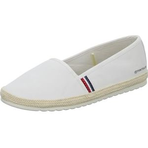 TOM TAILOR Dames 7490090001 platte slipper, wit, 37 EU, wit, 37 EU