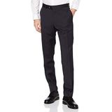 Straight fit pantalon van scheerwol, model 'STEVE'