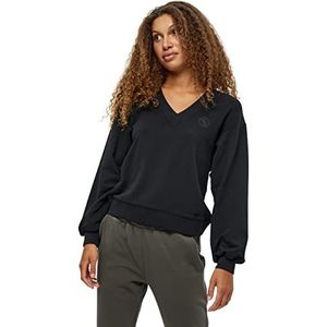 Beyond Now April GOTS sweatshirt met V-hals | zwarte sweatshirts voor dames VK | lente trui voor dames | maat XXL